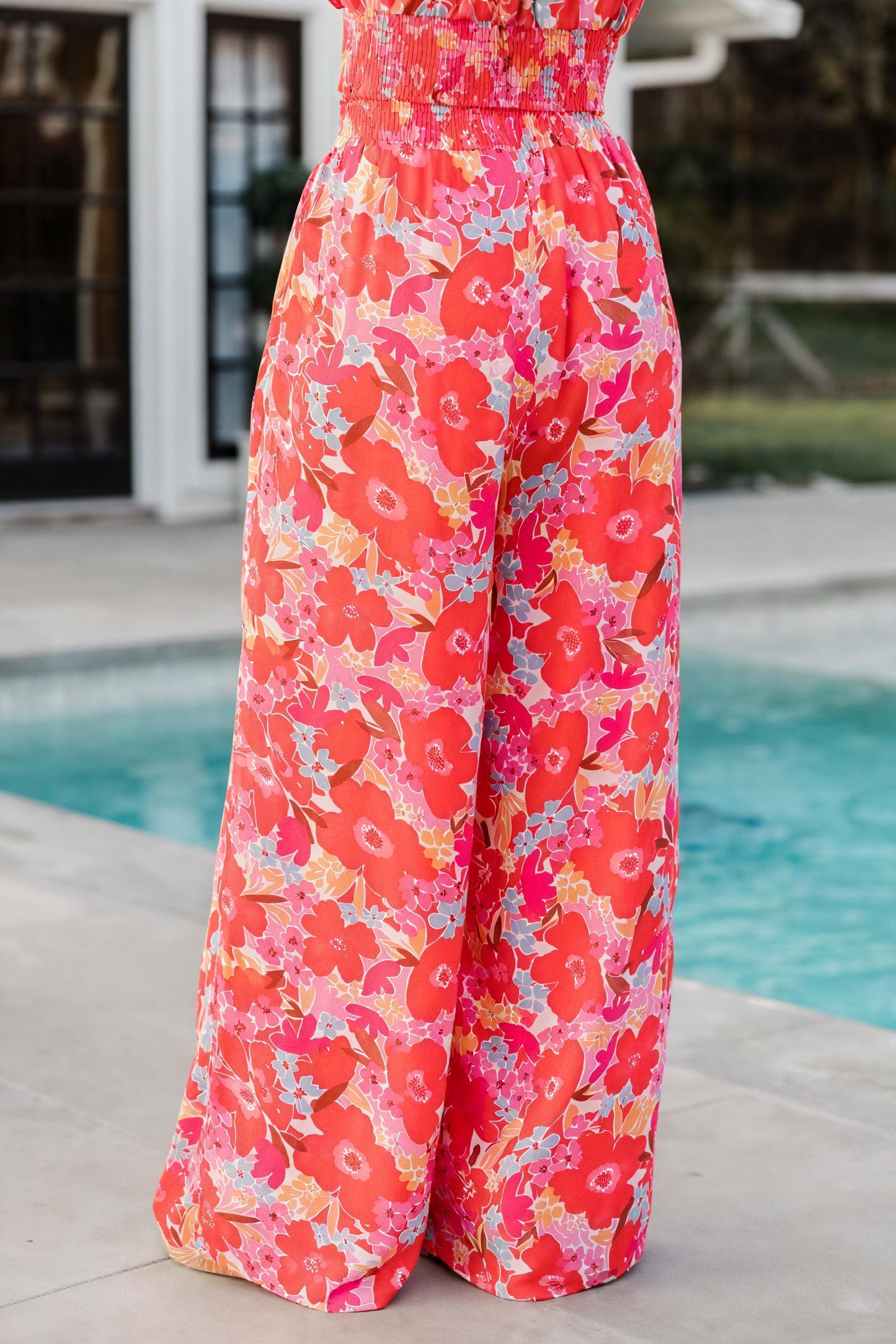 Blomstret Sommer Sæt - Cropped Top & Palazzo