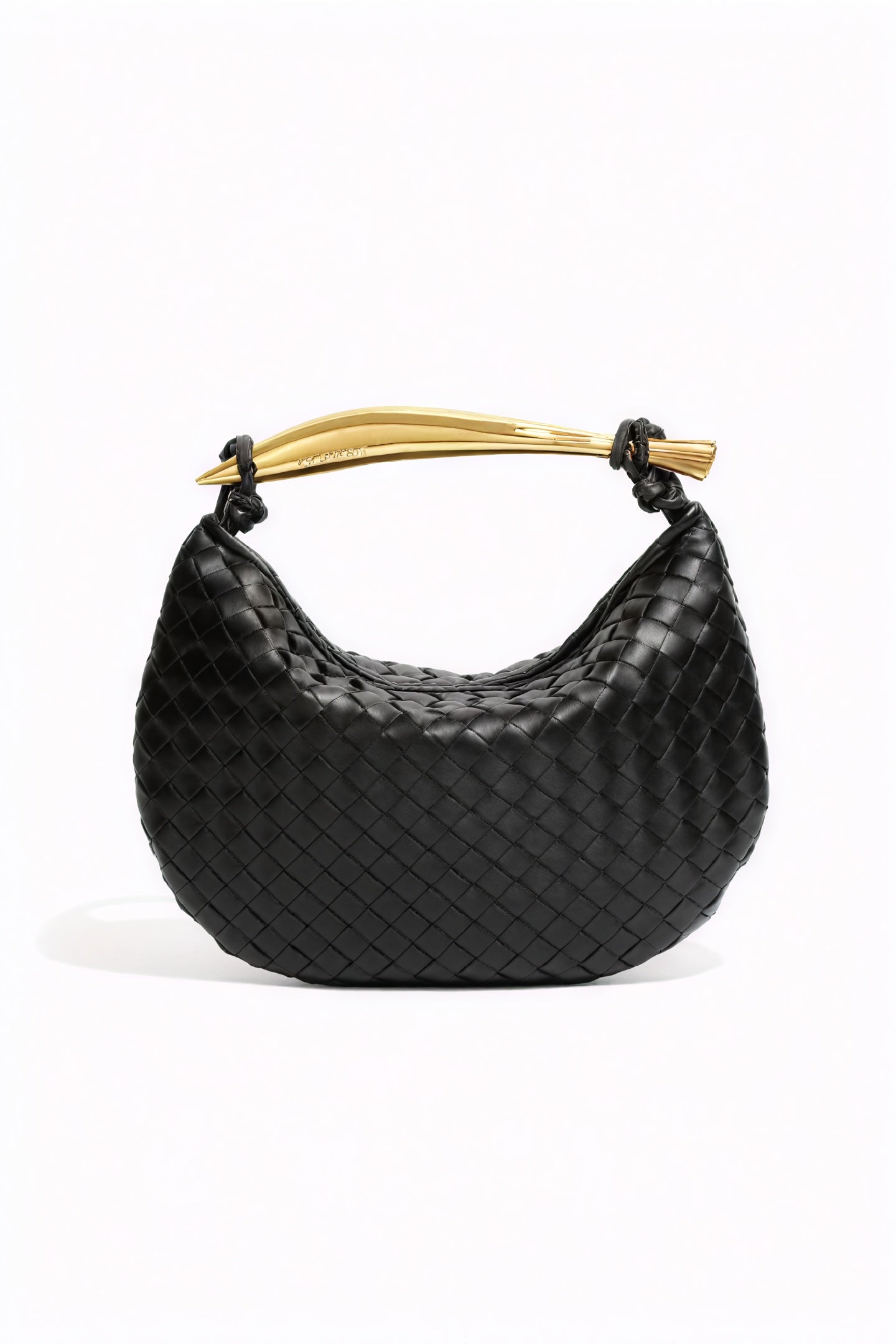 Elegant Vævet Håndtaske med Detaljer