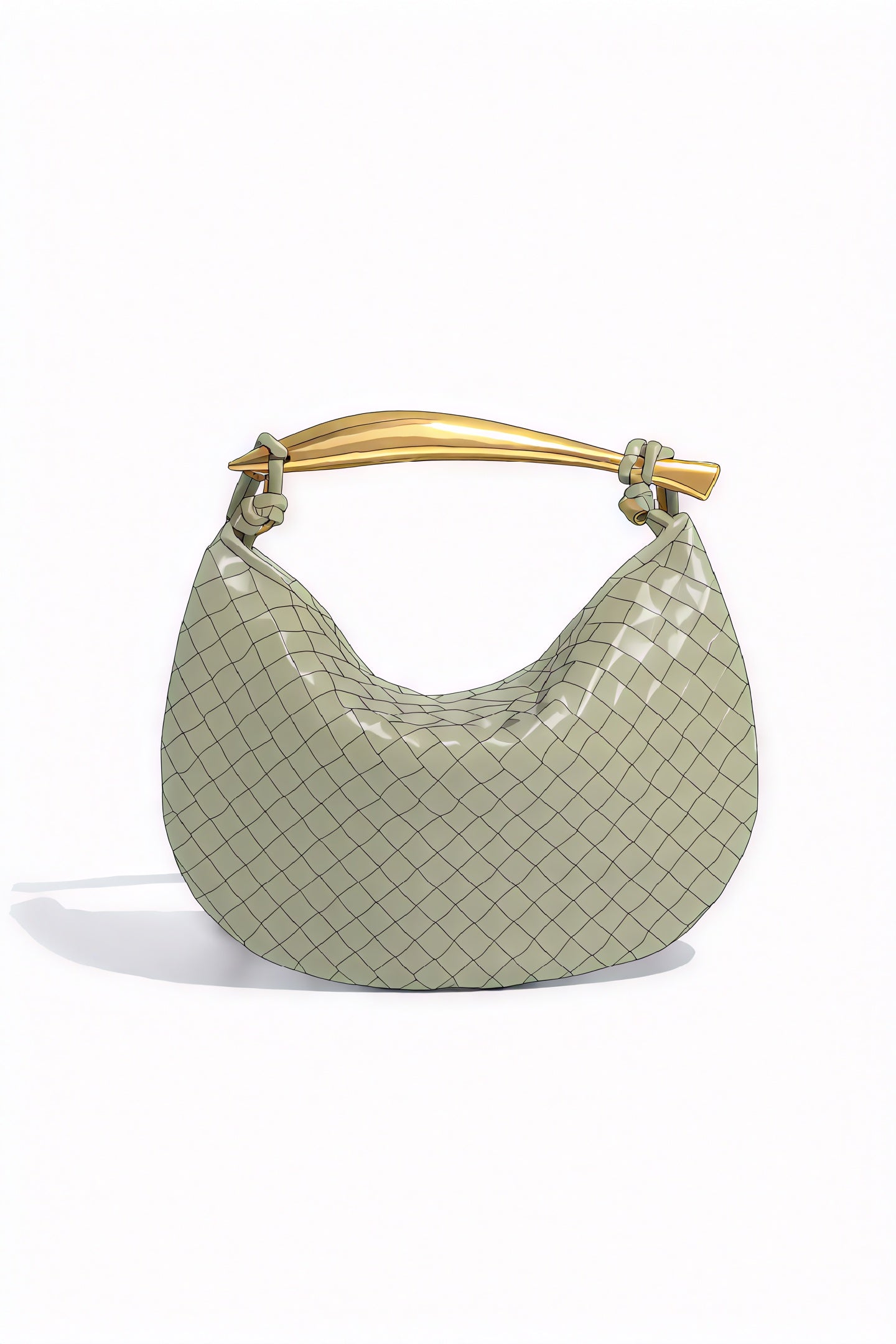 Elegant Vævet Håndtaske med Detaljer