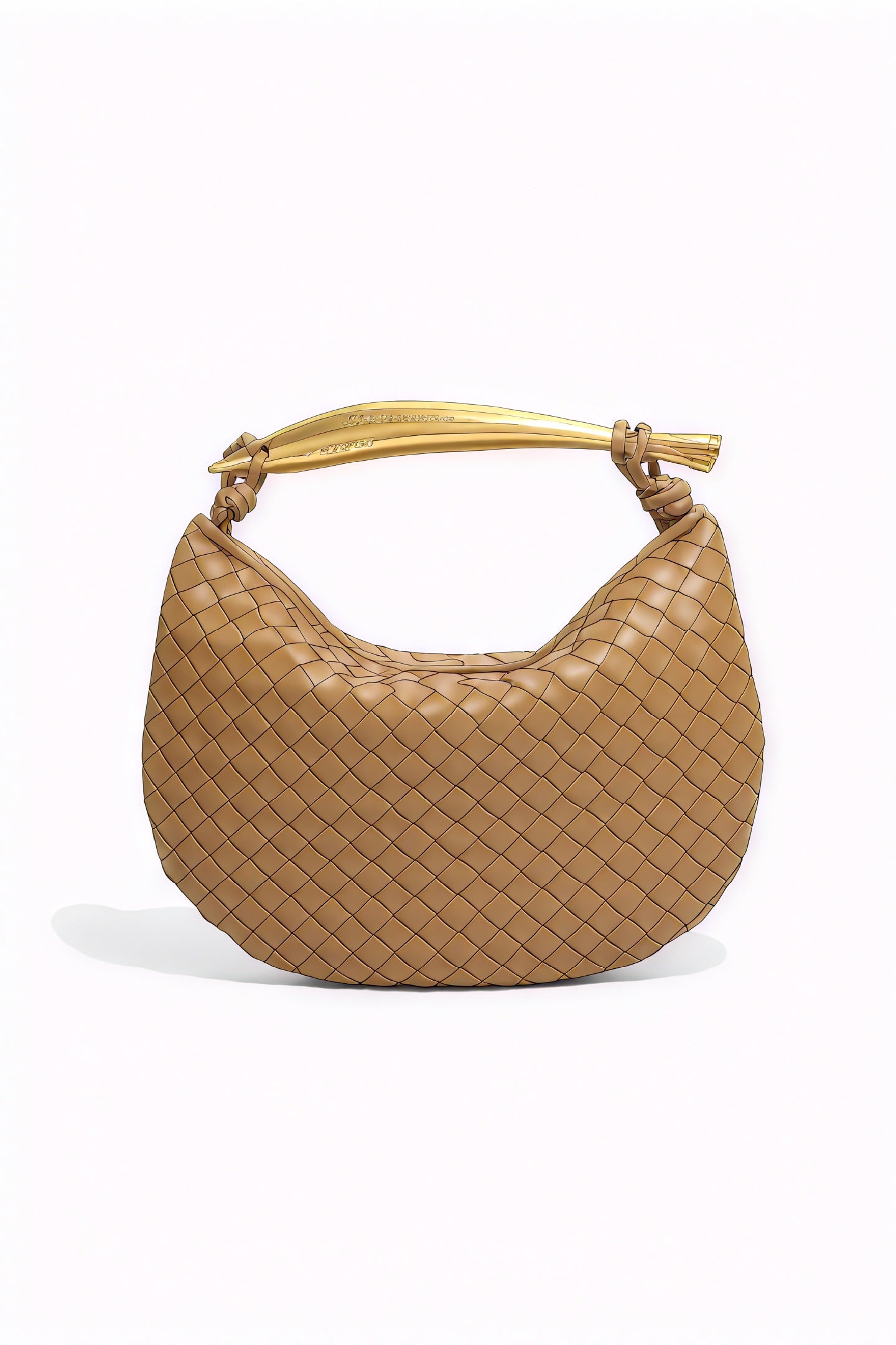 Elegant Vævet Håndtaske med Detaljer