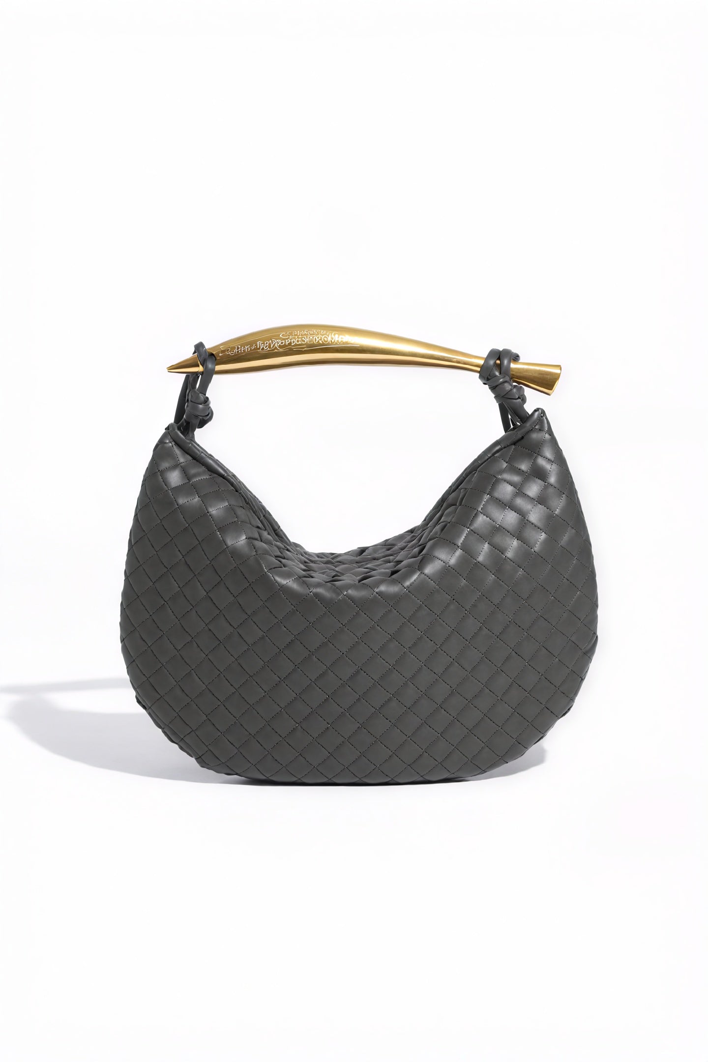 Elegant Vævet Håndtaske med Detaljer