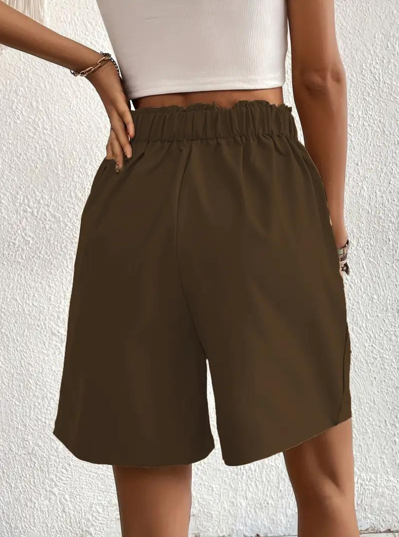 Kvinders Shorts – Højtaljede Plisserede med Funktionelle Lommer, Elegant Stil-82558-7dc3d4f2-6dcf-434c-b8e6-b0e910d29eb8