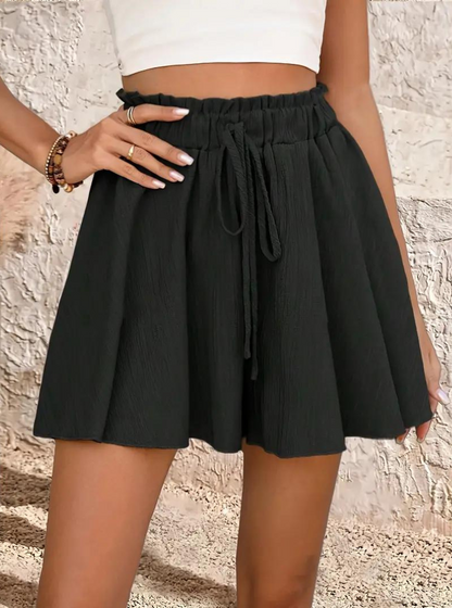 Højtaljede A-formede shorts