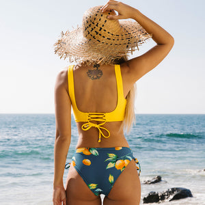 Dame Bikini Sæt – Slå-om Top, Tropisk Blomsterprint, 2-Delt Badetøj-81786-7f6d9f8b-2c0e-4ecc-b877-5b272f5bd78f