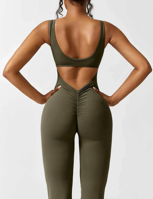 Kvinde Jumpsuit – Ærmeløs, Åben Ryg, Vide Ben, Strækstof, Formtilpasset Pasform-83507-7f9a9311-24ba-4323-bdf3-2da1d740d71a