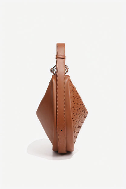 Vævet Crescent Håndtaske med Justerbar Rem