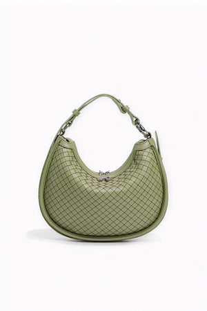 Elegant Vævet Crescent Håndtaske