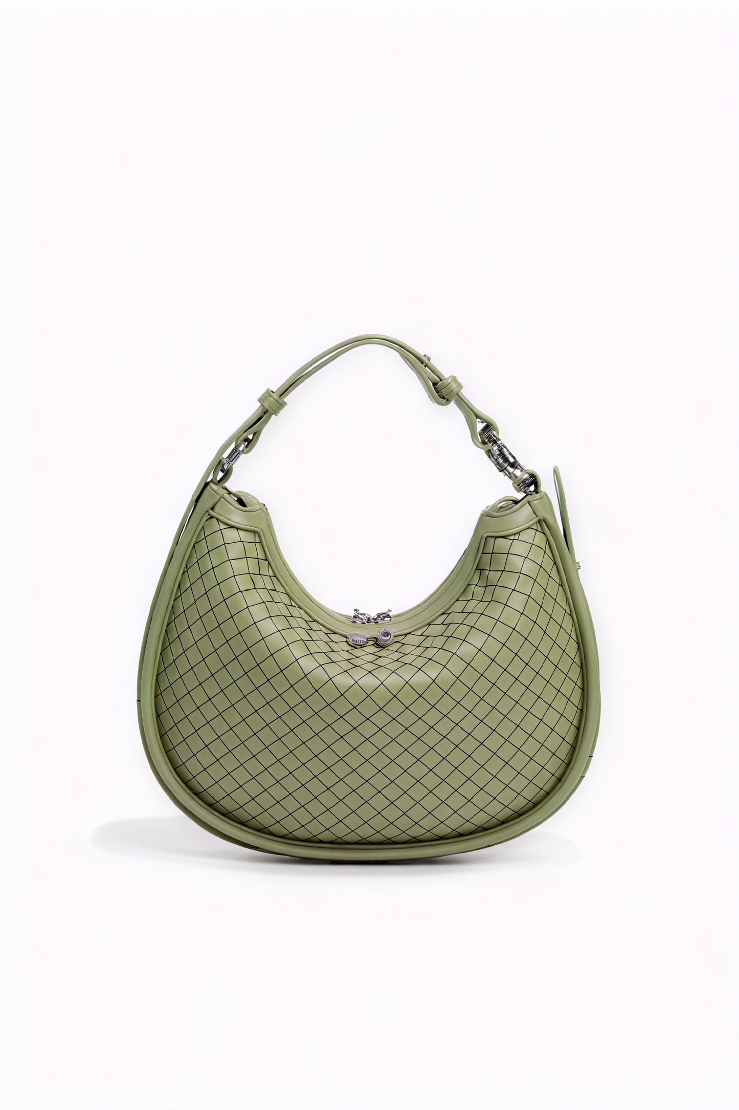 Elegant Vævet Crescent Håndtaske