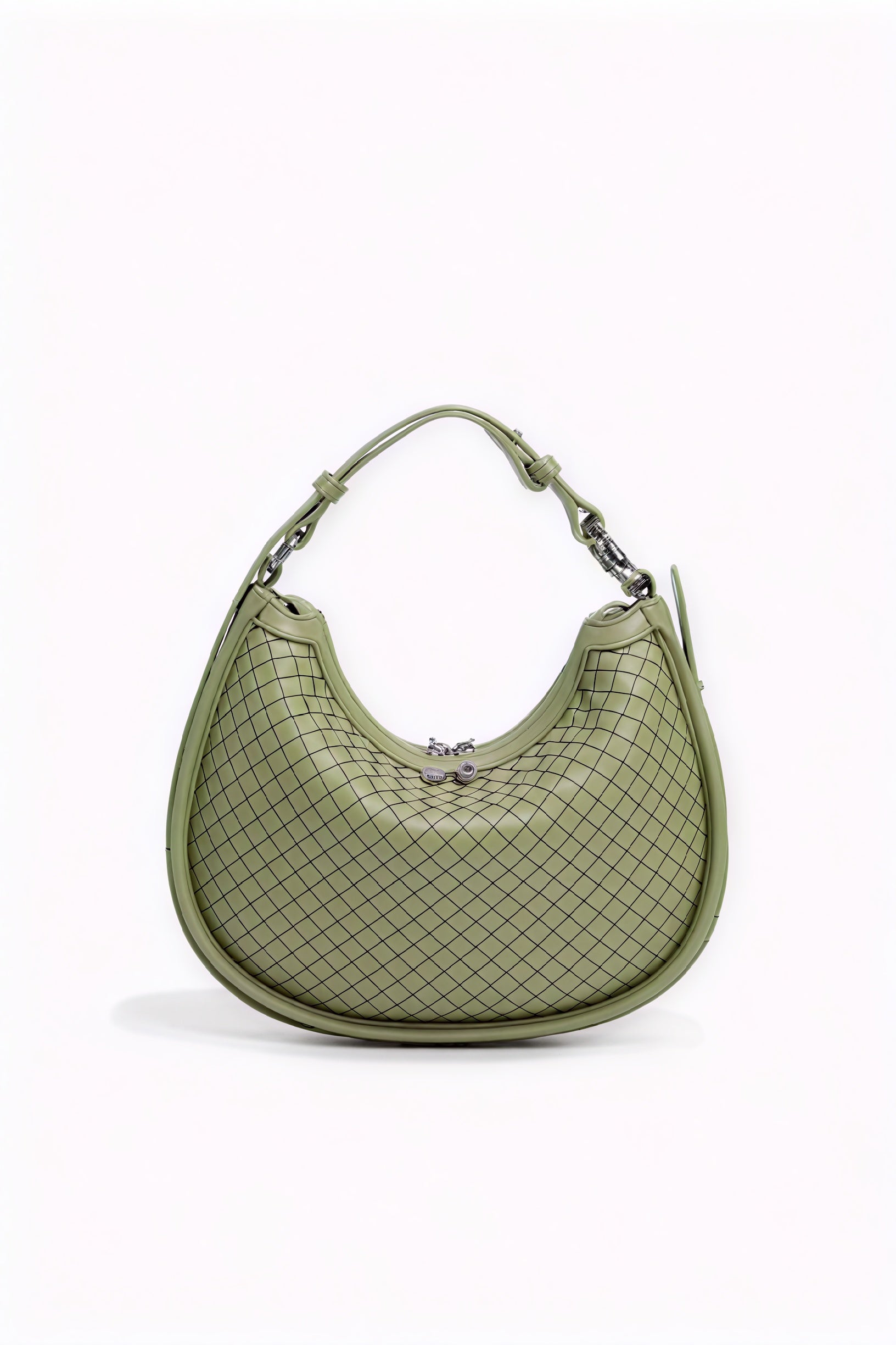 Elegant Vævet Crescent Håndtaske