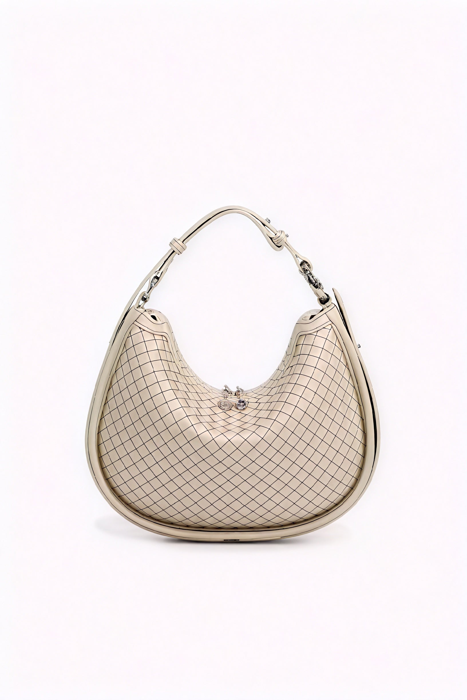 Elegant Vævet Crescent Håndtaske
