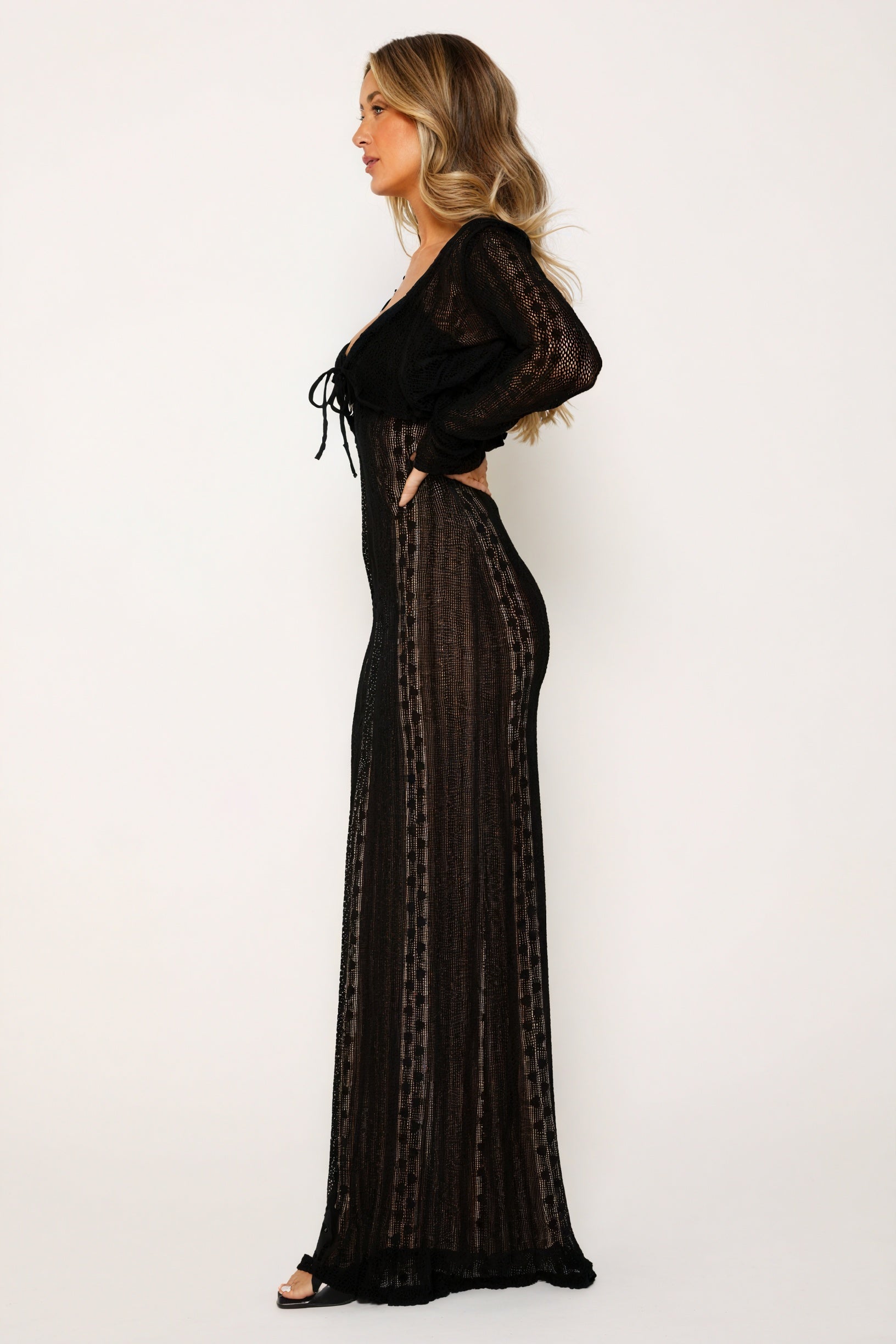 Elegant Kjole med Bolero & V-udskæring