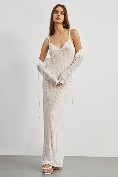 Elegant Kjole med Bolero & V-udskæring