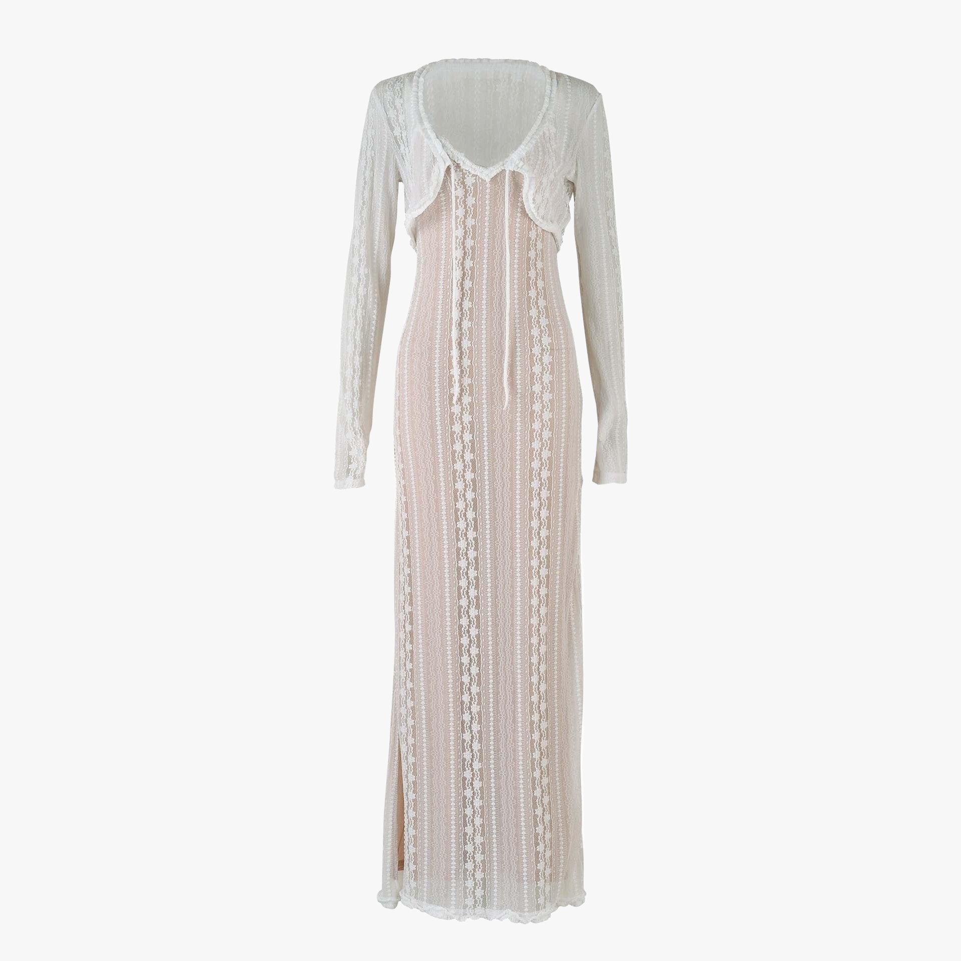 Elegant Kjole med Bolero & V-udskæring