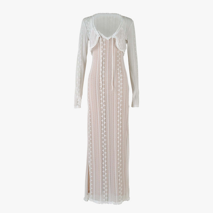 Elegant Kjole med Bolero & V-udskæring