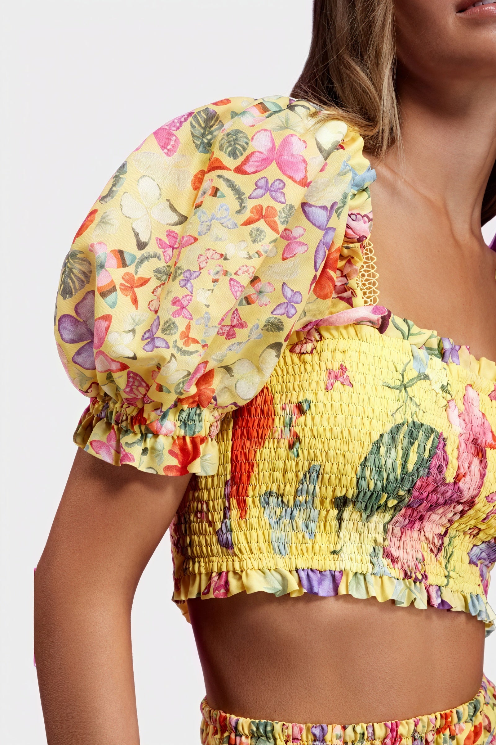 Blomstret Top og Nederdel - Boheme Sæt