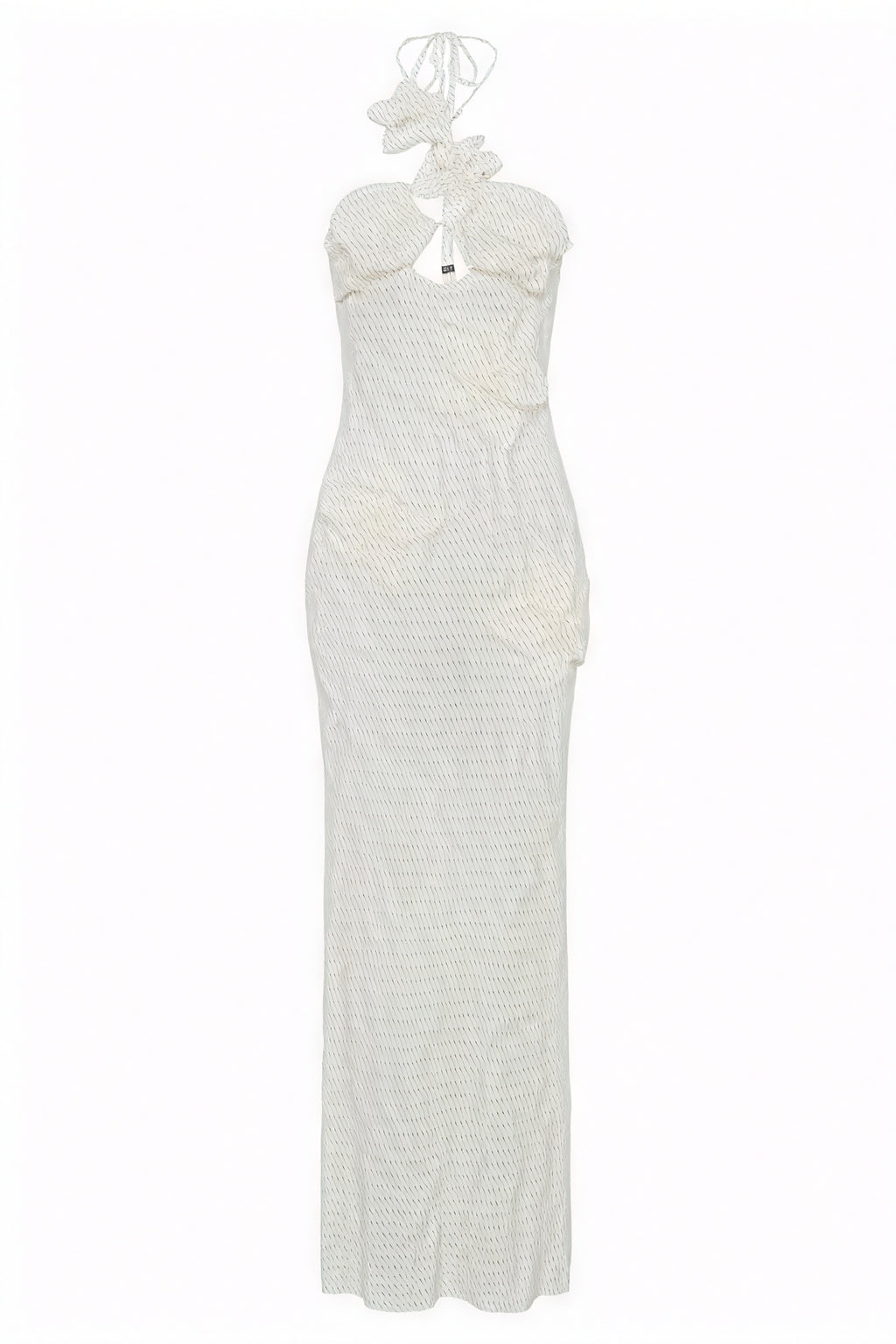 Blomsterkjole med Halterneck og Åben Vævning