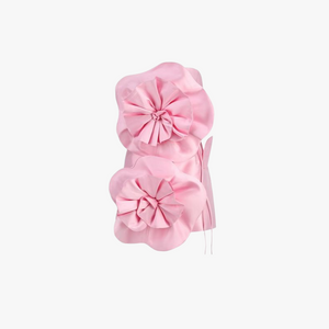 Skulpturel Mini Kjole med Rosetter