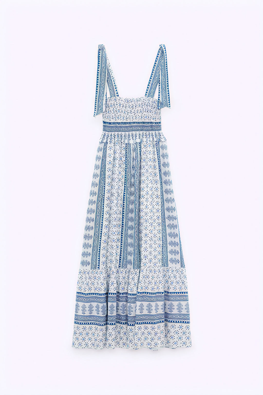 Sommerlig Midi Kjole - Blomsterprint og Smock
