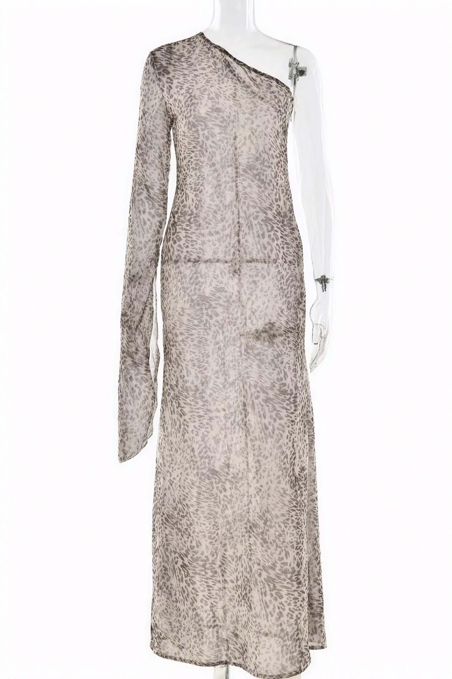Boheme One-Shoulder Kjole med Dyreprint