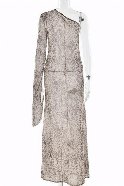 Boheme One-Shoulder Maxikjole - Dyreprint