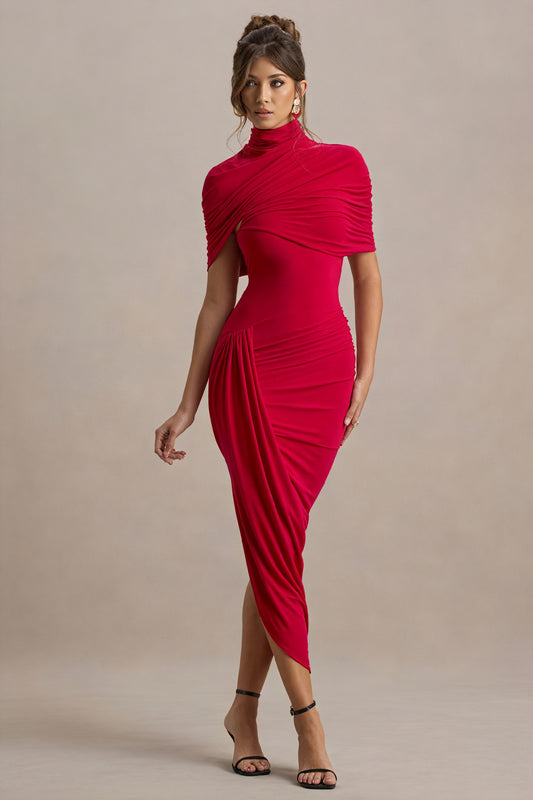 Draperet Asymmetrisk Cocktail Kjole