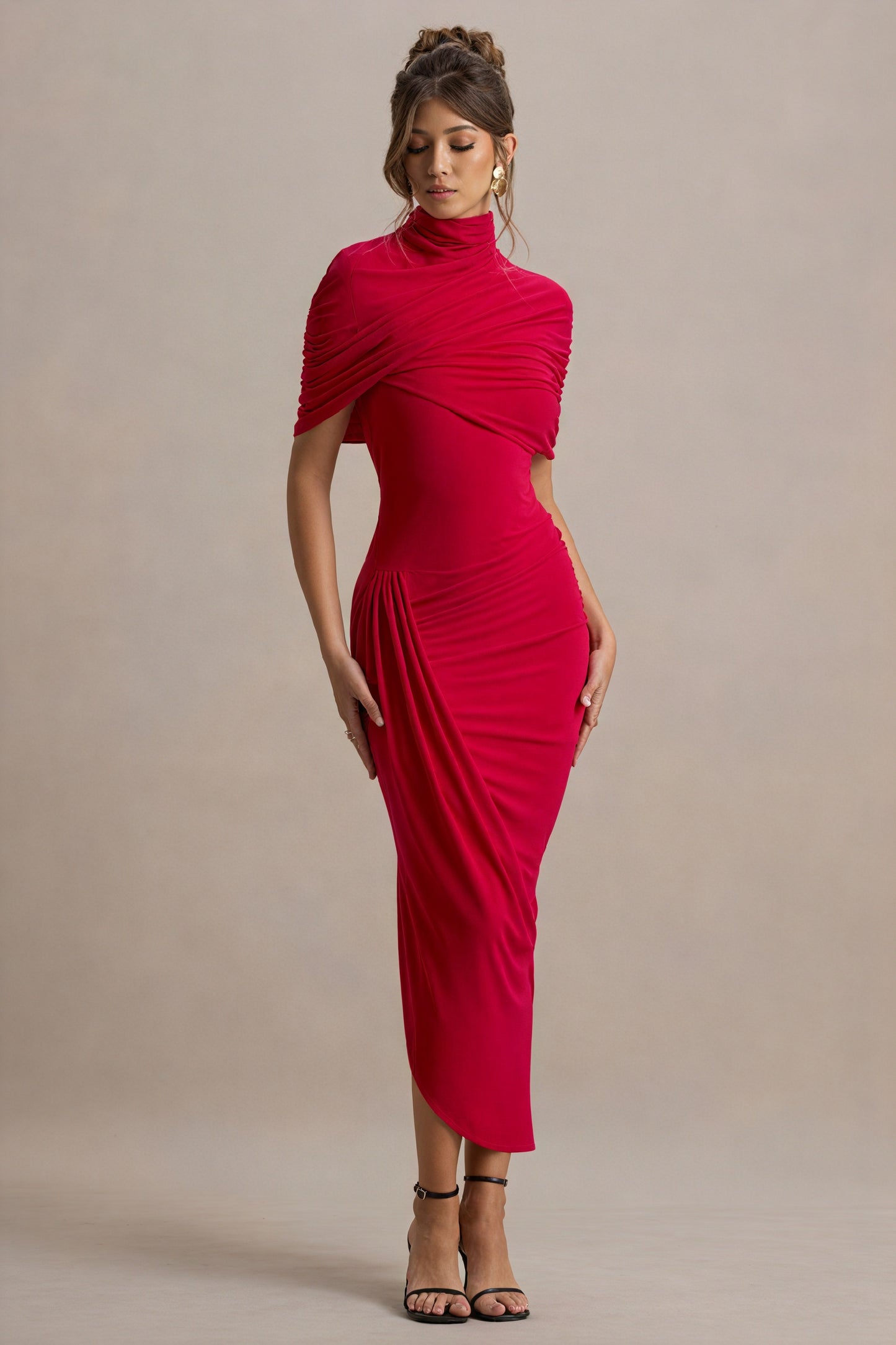Draperet Asymmetrisk Cocktail Kjole