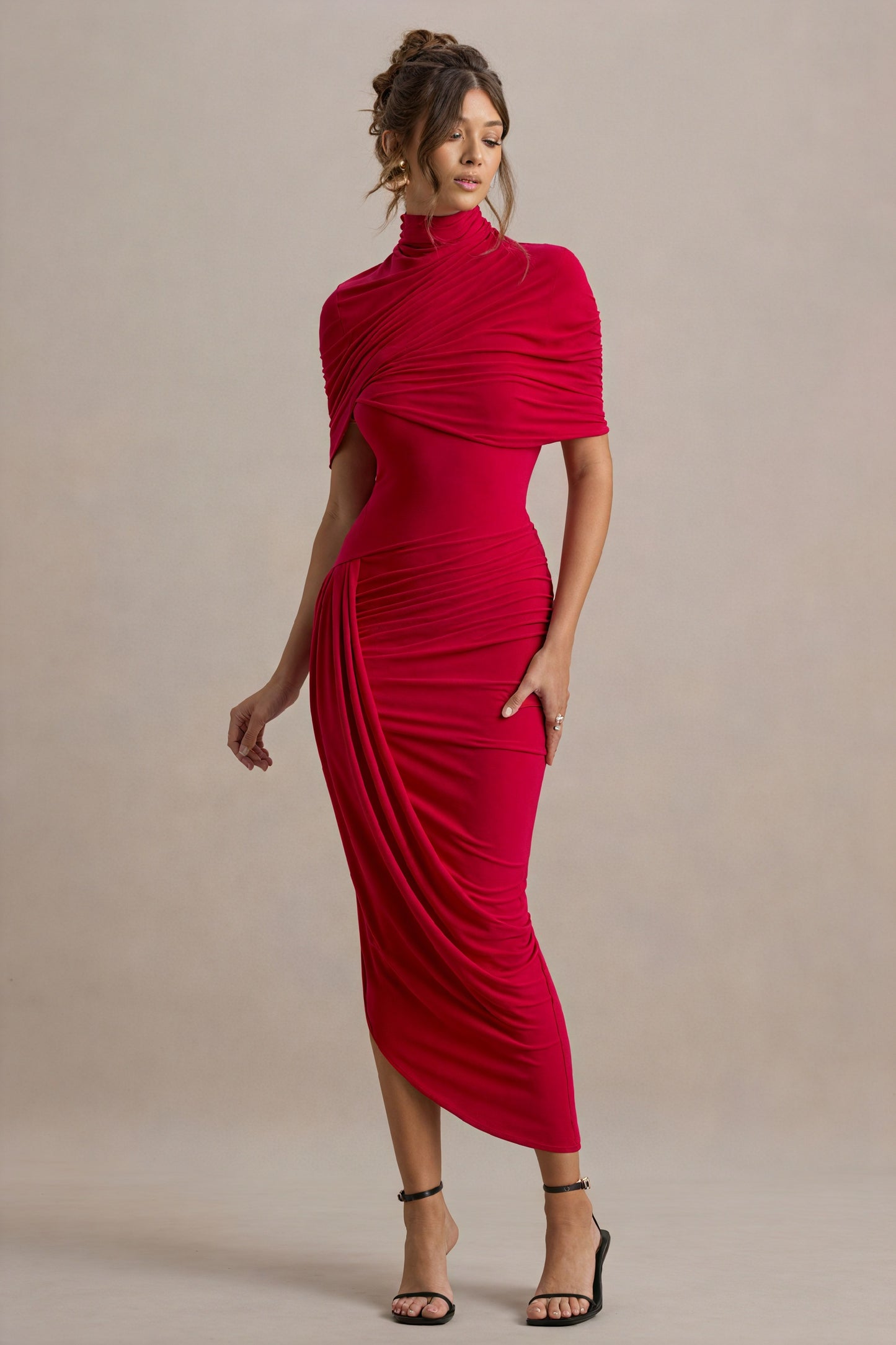 Draperet Asymmetrisk Cocktail Kjole