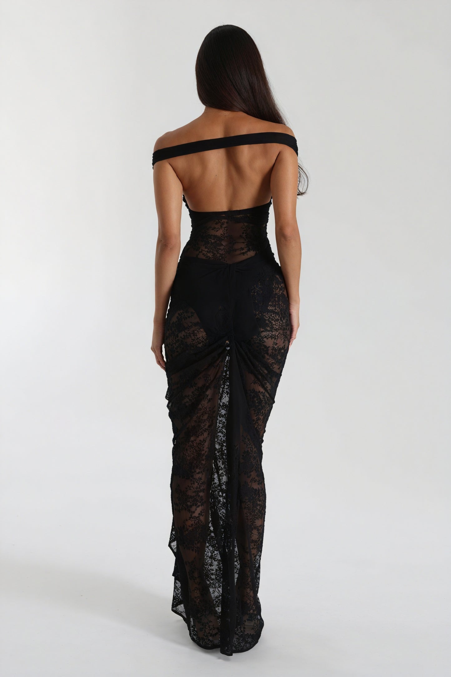 Blonde Aftenkjole - Off-Shoulder Maxi
