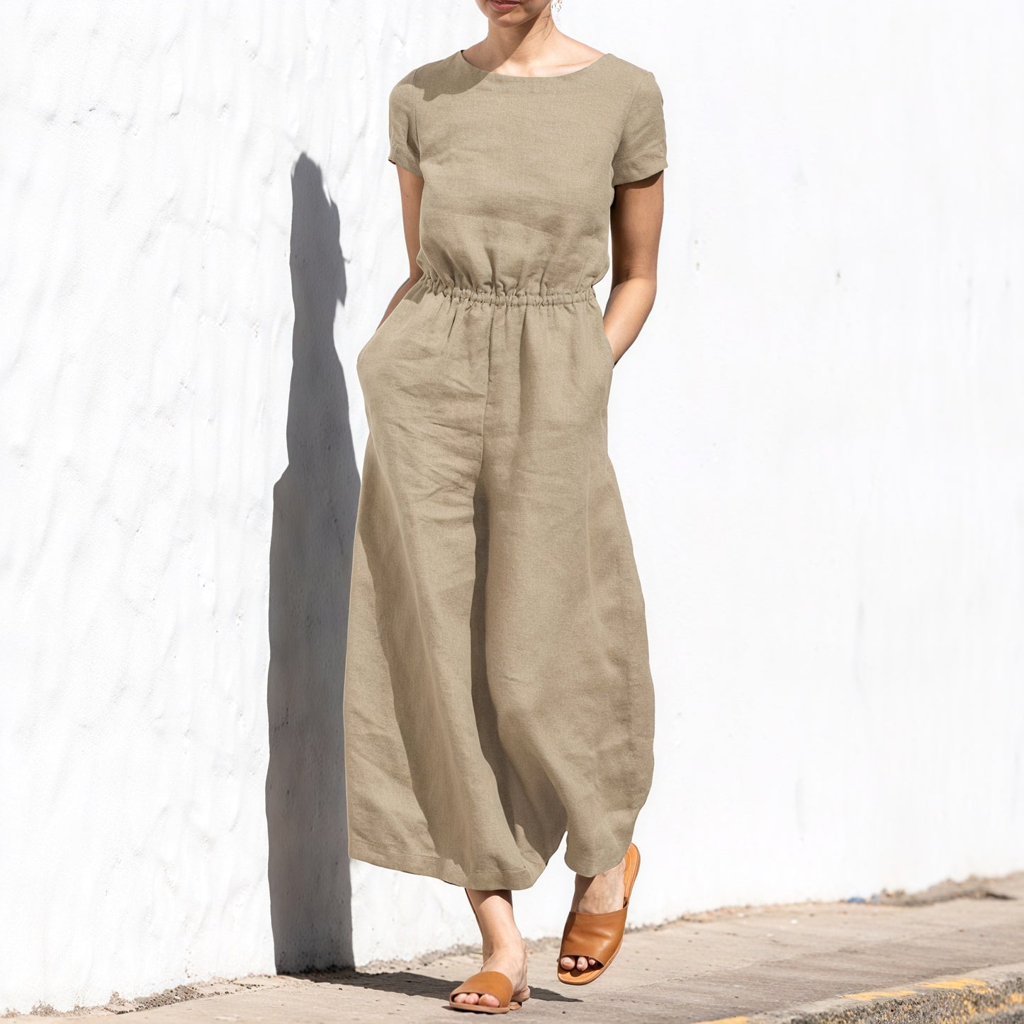 Afslappet Jumpsuit med Bred Ben