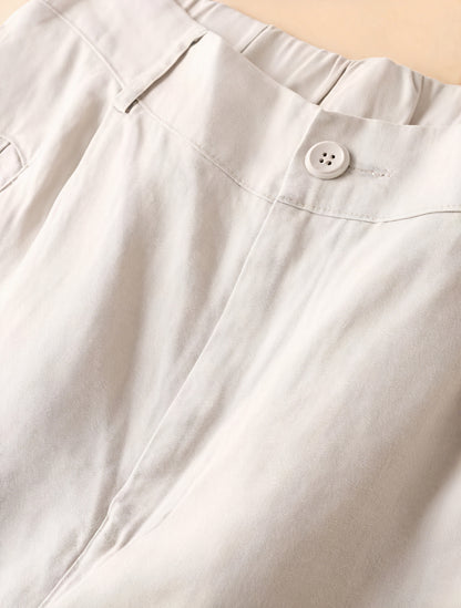 Culotte Shorts med Bredt Ben og Høj Talje