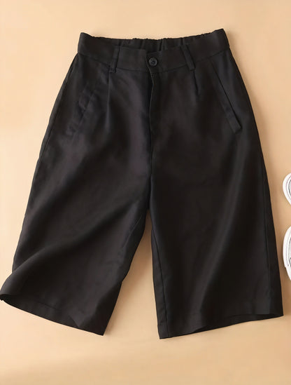 Culotte Shorts med Bredt Ben og Høj Talje