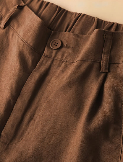 Culotte Shorts med Bredt Ben og Høj Talje