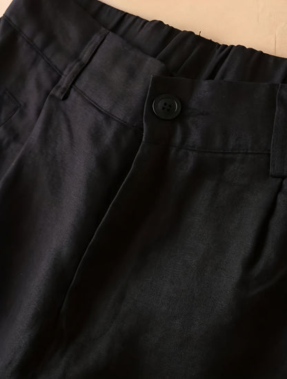 Culotte Shorts med Bredt Ben og Høj Talje