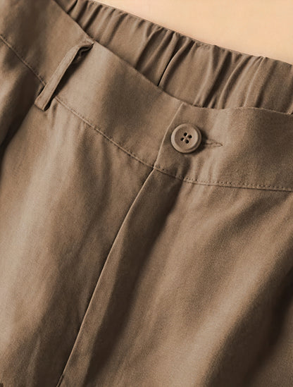 Culotte Shorts med Bredt Ben og Høj Talje