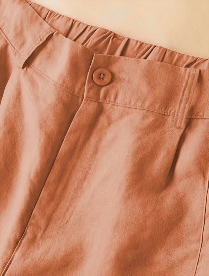 Culotte Shorts med Bredt Ben og Høj Talje