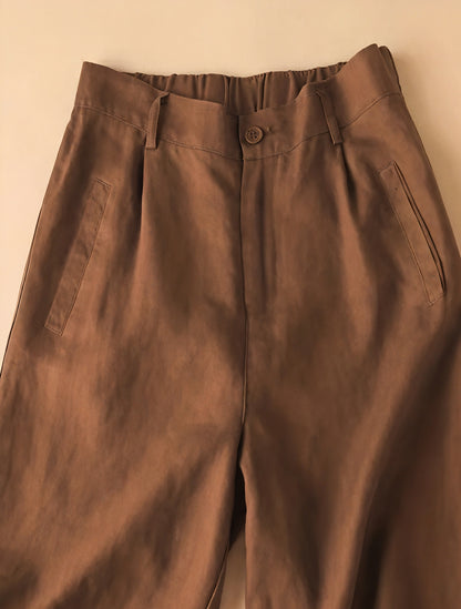 Culotte Shorts med Bredt Ben og Høj Talje