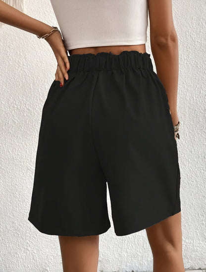 Højtaljede Shorts med Bred Benvidde