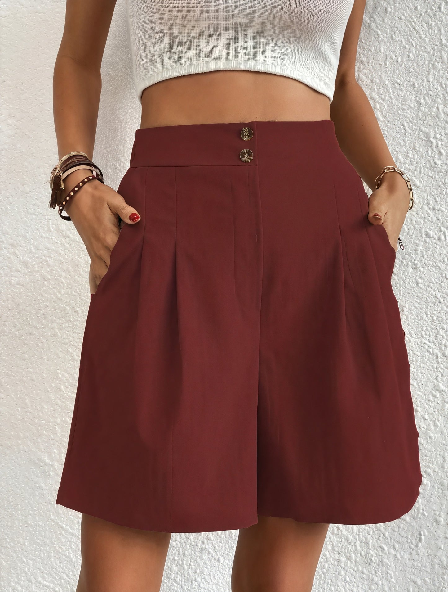 Skræddersyede High-Waist Shorts
