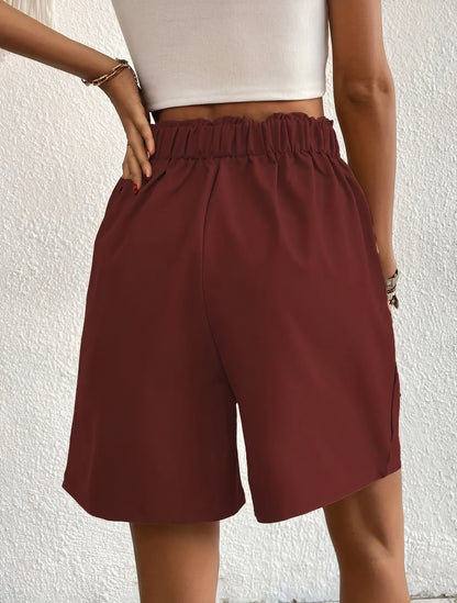 Højtaljede Shorts med Bred Benvidde