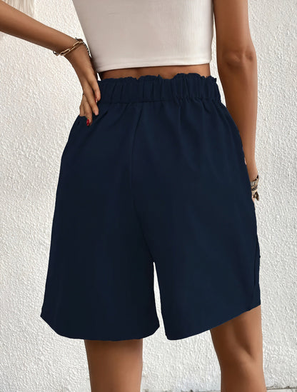 Højtaljede Shorts med Bred Benvidde