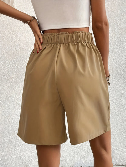 Højtaljede Shorts med Bred Benvidde
