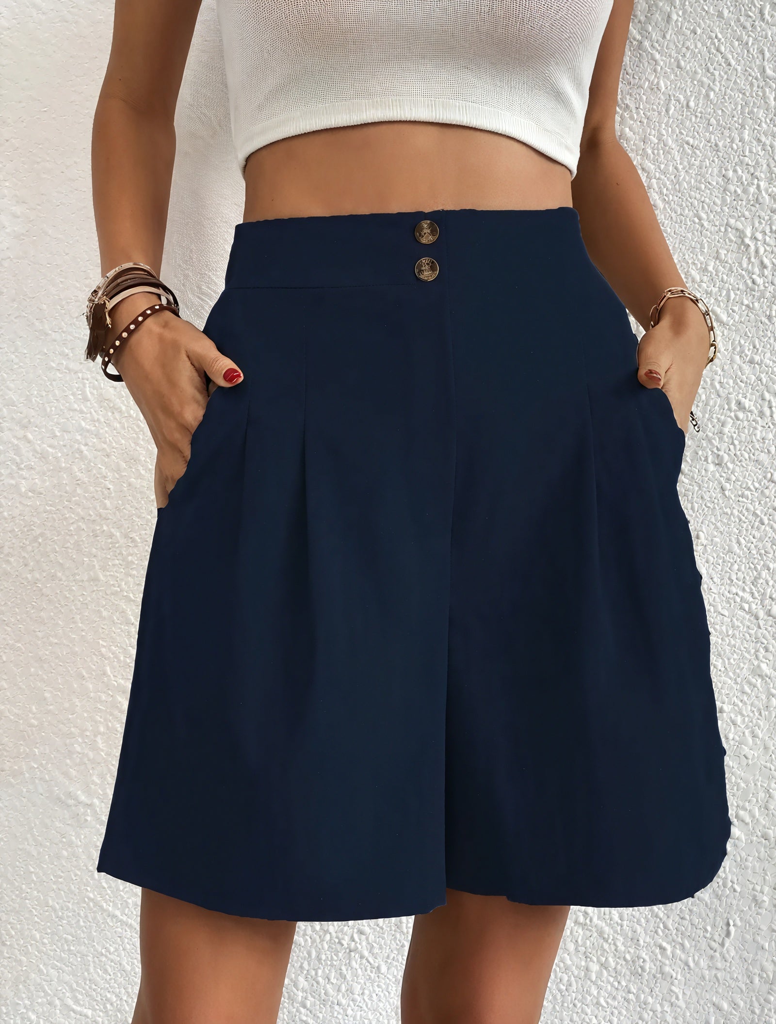 Skræddersyede High-Waist Shorts