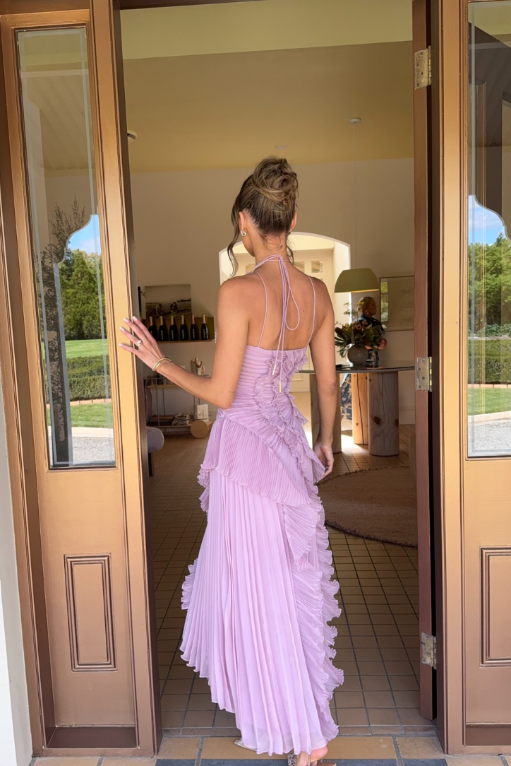 Dame Kjole Plisseret Halterneck Flæsedetaljer Elegant-83561-82cbdce0-3f71-4aa3-aa13-18f875129cd8