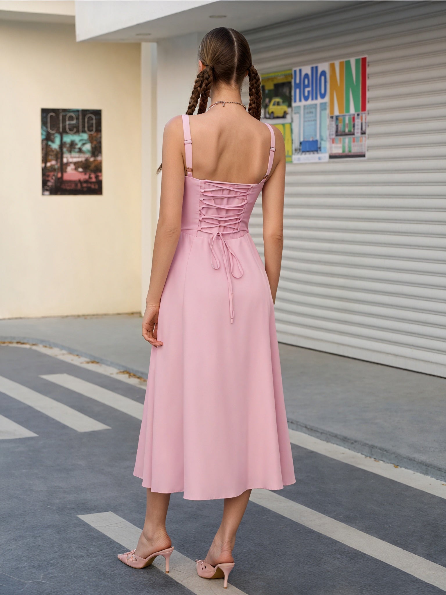 Chic Split Thigh Cami Dress