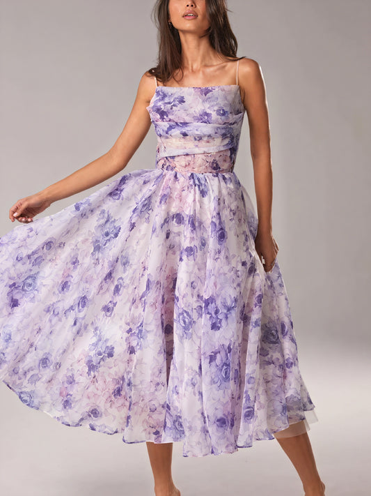 Marcia | Elegant Women’s Midi Dress with Structured Fit - Image 1