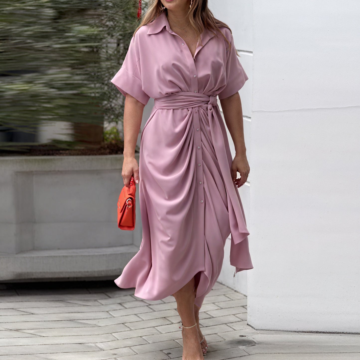 Lucille | Elegant High-Waist Flounce Collar Dress for Everyday Style - Image 6