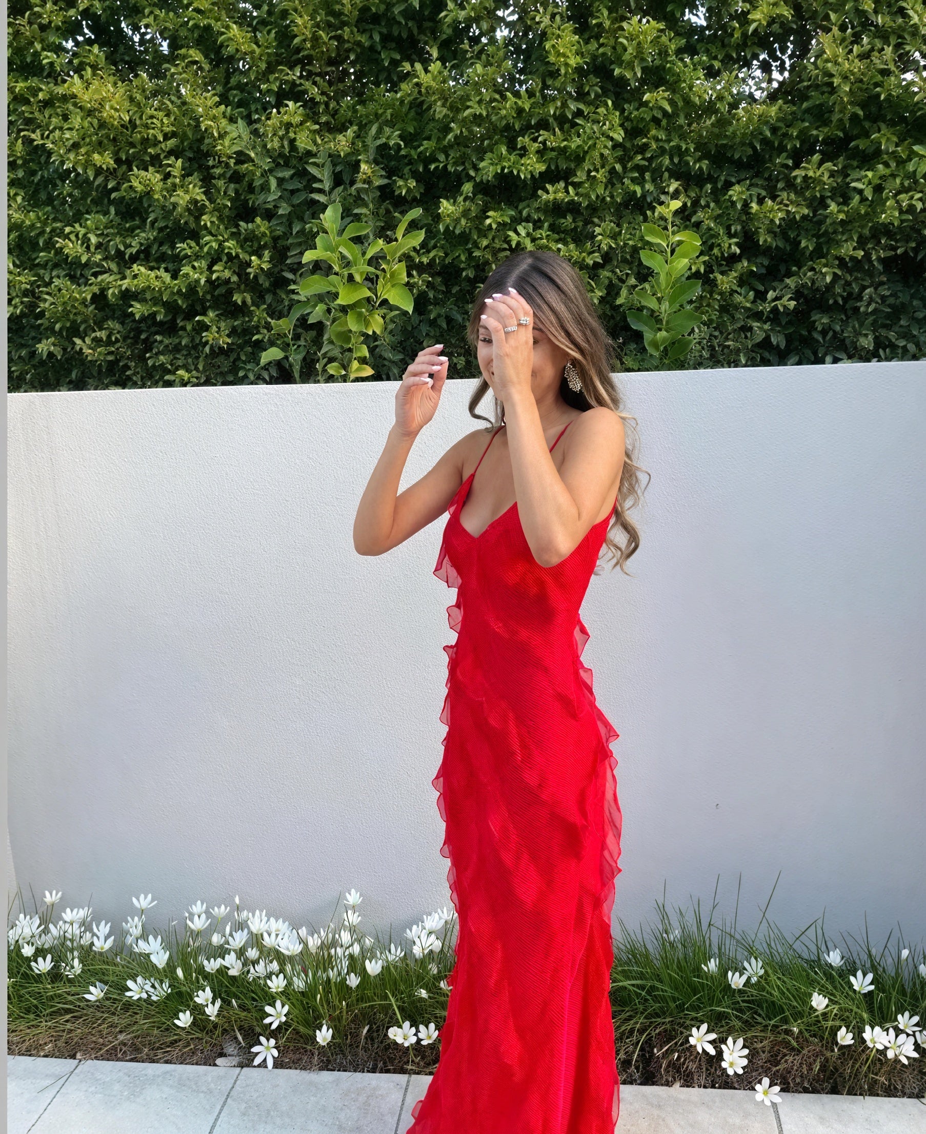 Norideen Women's Maxi Dress – Flowing Silhouette, Ruffle Detailing, Spaghetti Straps-83279-e7ace230-b06f-49c8-9c1c-0a9f24763745