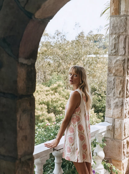 Norideen Kvinders Blomstrede Mini Kjole – Ærmeløs med Unikt Print-83292-6dc186a4-1f1d-48a6-97ac-5419ea63e773