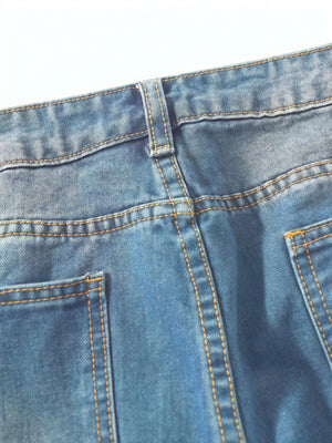 Dame Lyseblå Løse Jeans med Opsmøg og Knaplukning – Komfortabel Denim-83359-d1f98f45-4291-49e6-b6b3-cba92a35ef9d