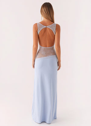 Dame Maxi Kjole – Ærmeløs med Blondepanel, Elegant Feststil-83478-9f80e326-dc9a-40d3-bf74-1e7a346d6175